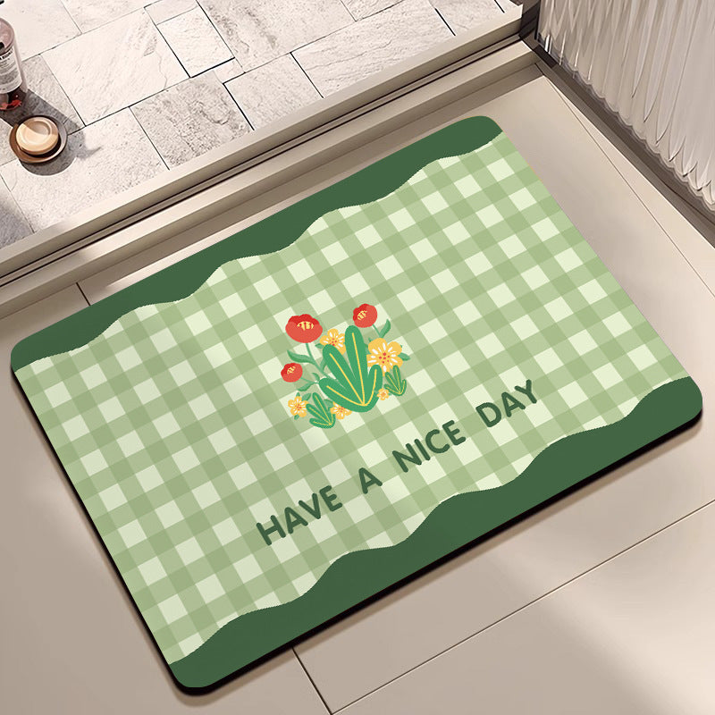 Cheerful Floral Design Indoor Area Mat Stornfield