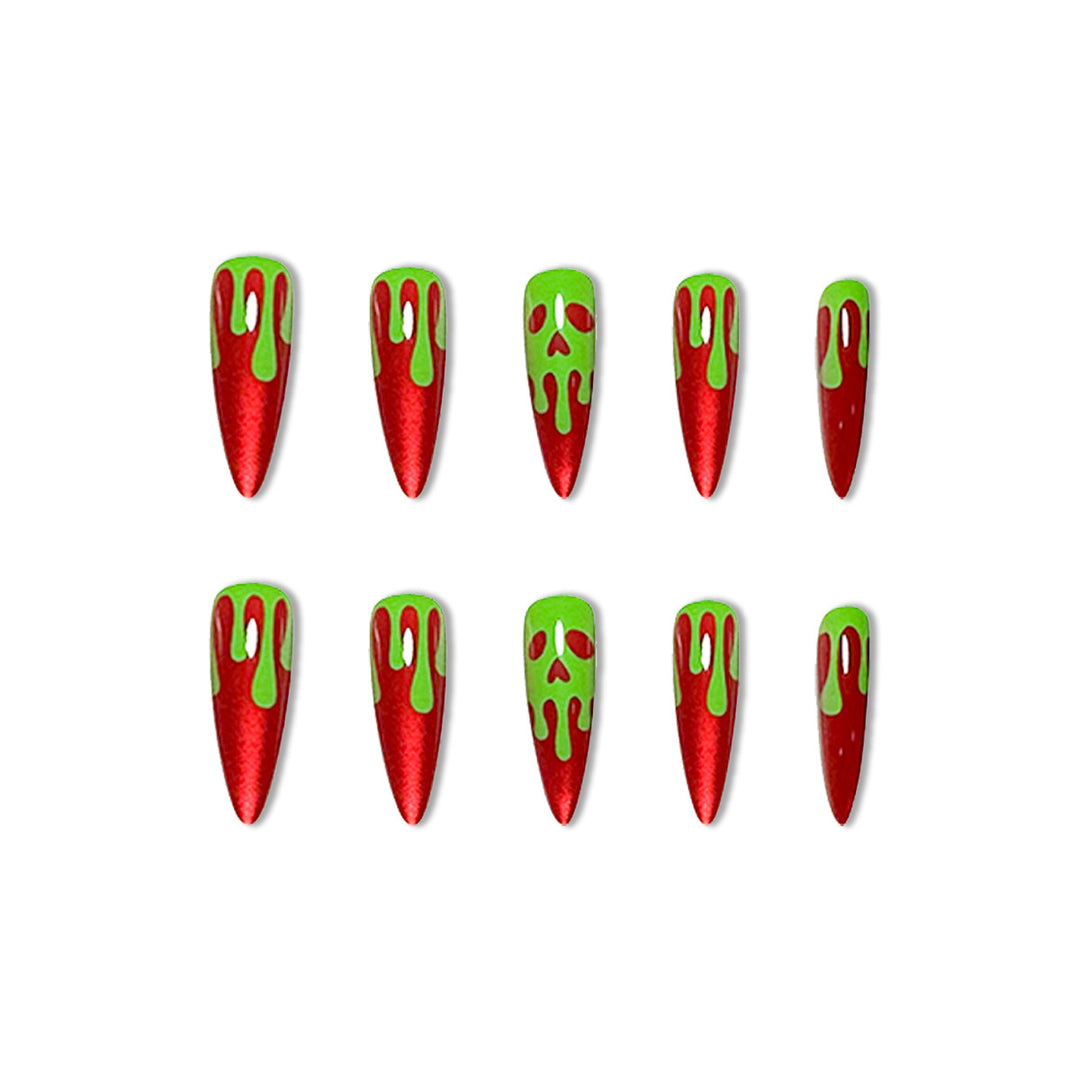 Edgy Vampire-Inspired Stiletto Nail Art Extensions Stornfield