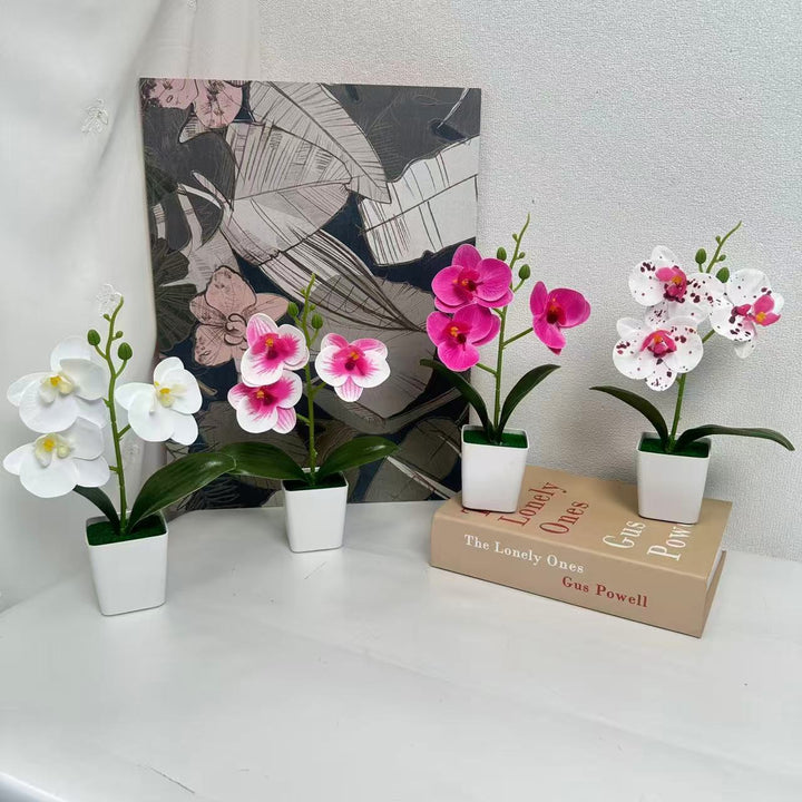 Decorative Artificial Orchid Planter for Home Decor Display
