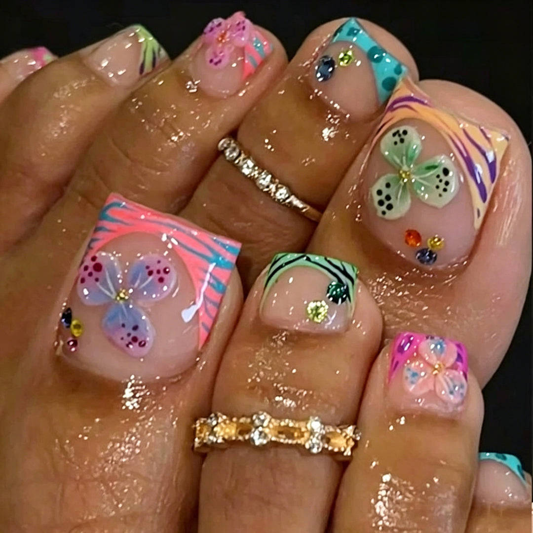 Floral-Inspired Acrylic Nail Art Enhancements Stornfield