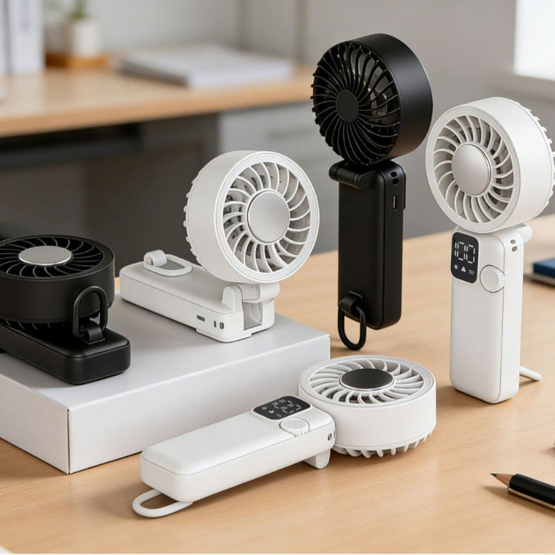 Ladies portable mini air circulator with temperature display Stornfield