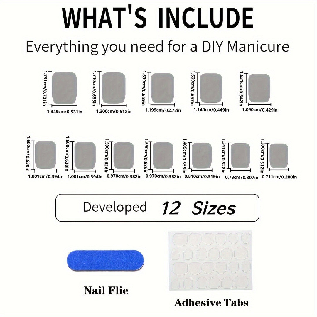 Artificial nail set with elegant dots and French tips Stornfield