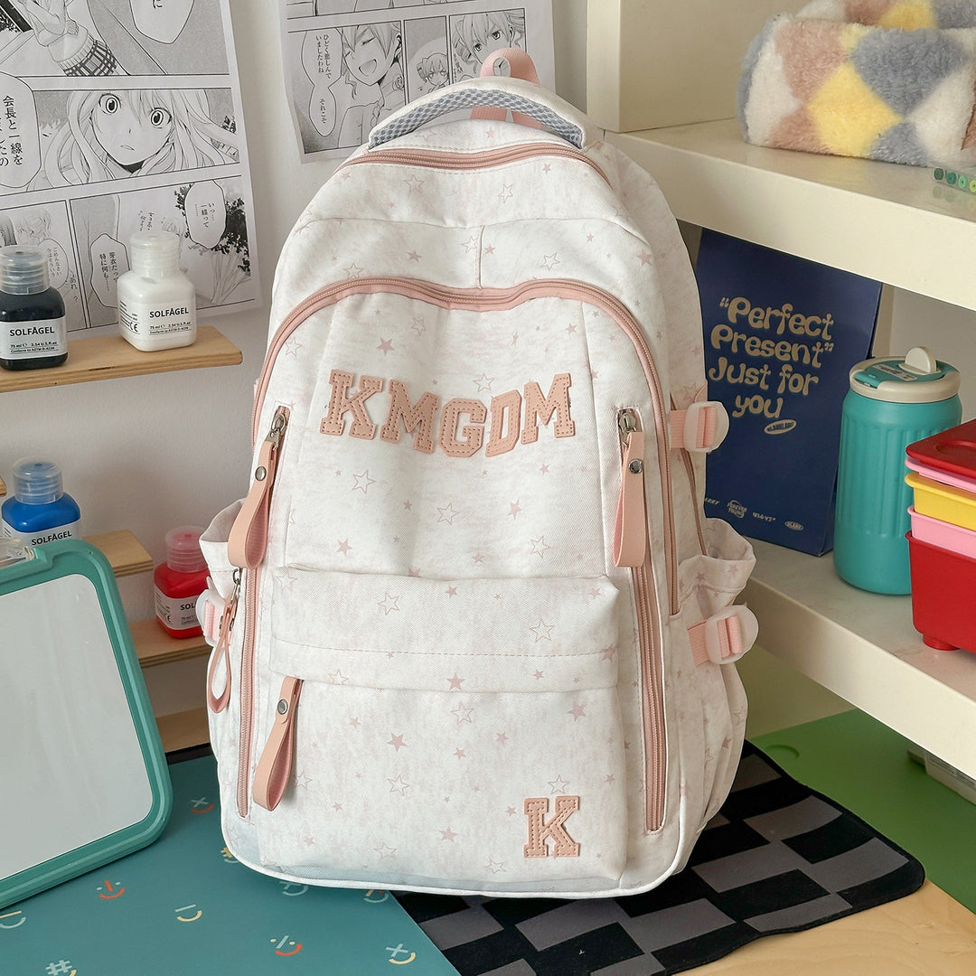 Versatile Star-Patterned School Backpack Stornfield