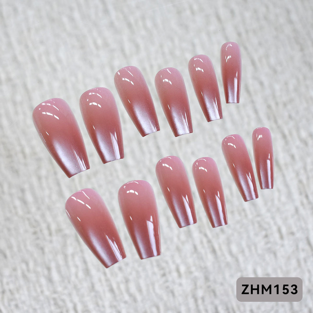 Artistic Press-On Nail Set with Cherry Blossom Design Stornfield