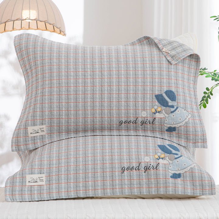 Women's pillowcase with modern checkered pattern Stornfield