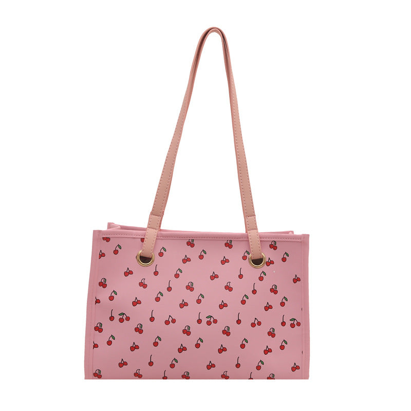 Playful Cherry Print Tote Bag Stornfield