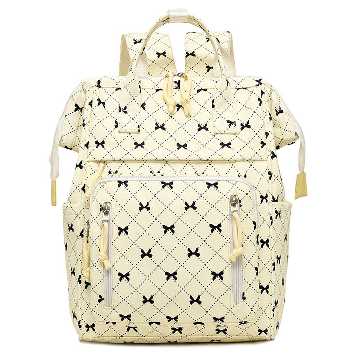 Stylish Bow-Printed Backpack Stornfield
