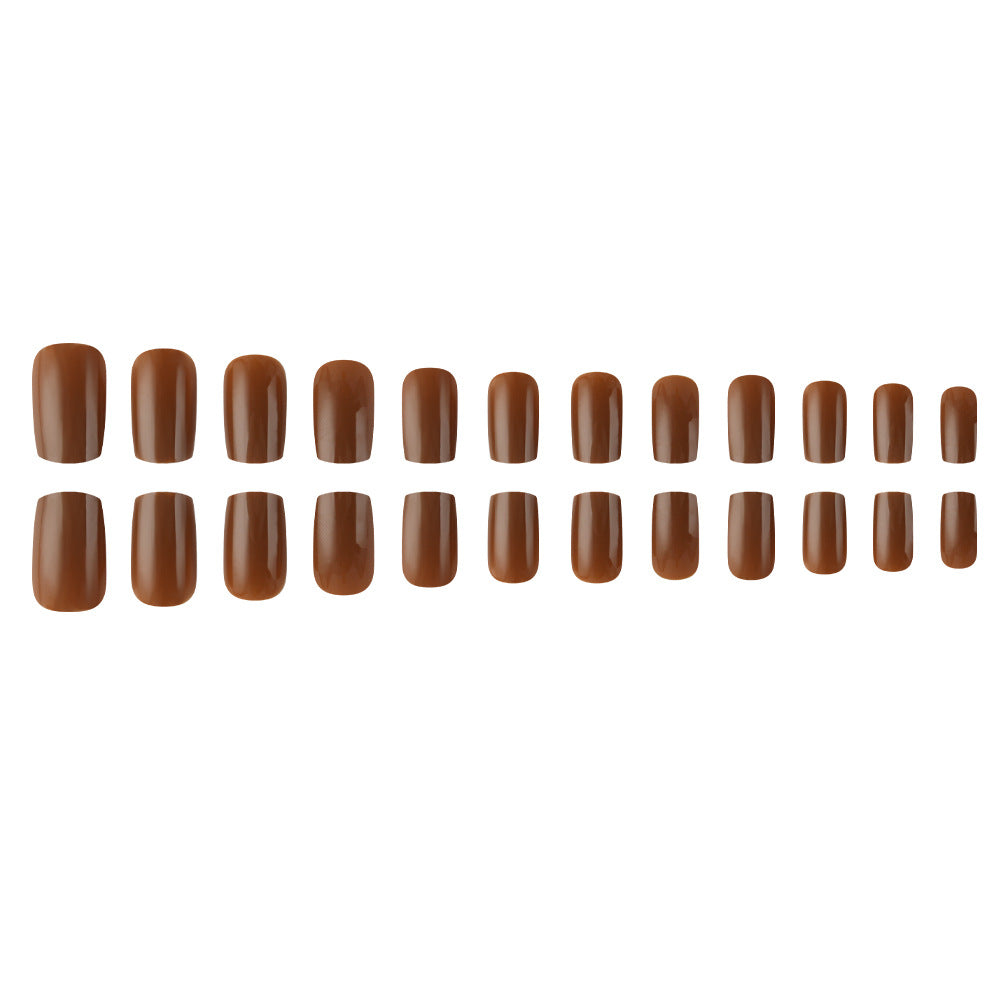 Glossy Square Tip Press-On Nails Stornfield