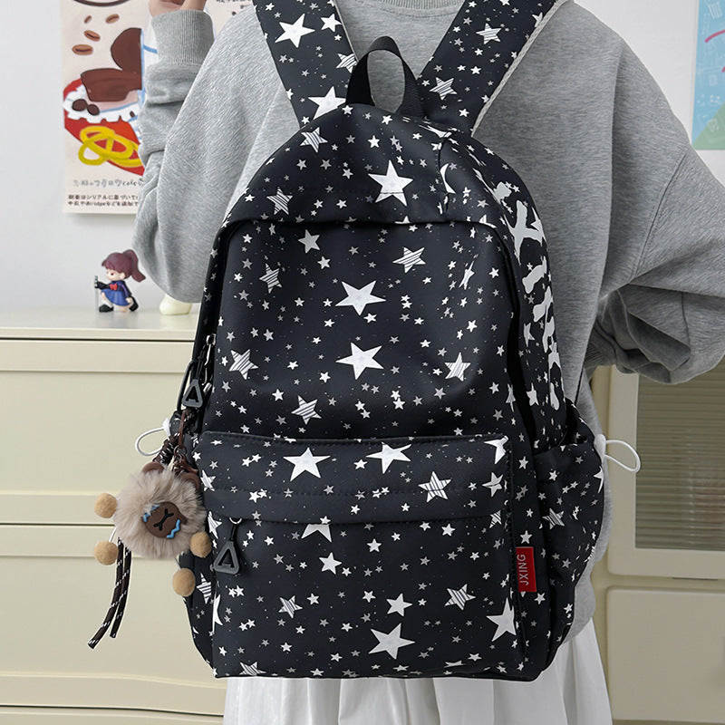 Star-Printed Cute Backpack Stornfield