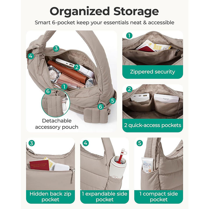 Comfortable shoulder bag with practical additional function Stornfield