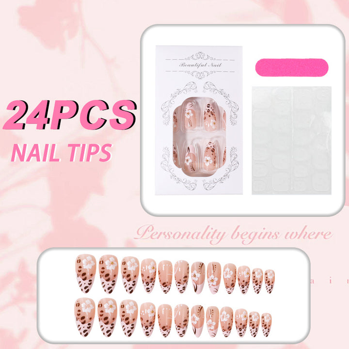 Floral Design Press-On Nail Tips Stornfield