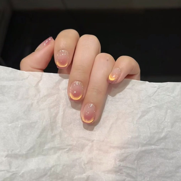 Gradient Glossy Nail Extensions