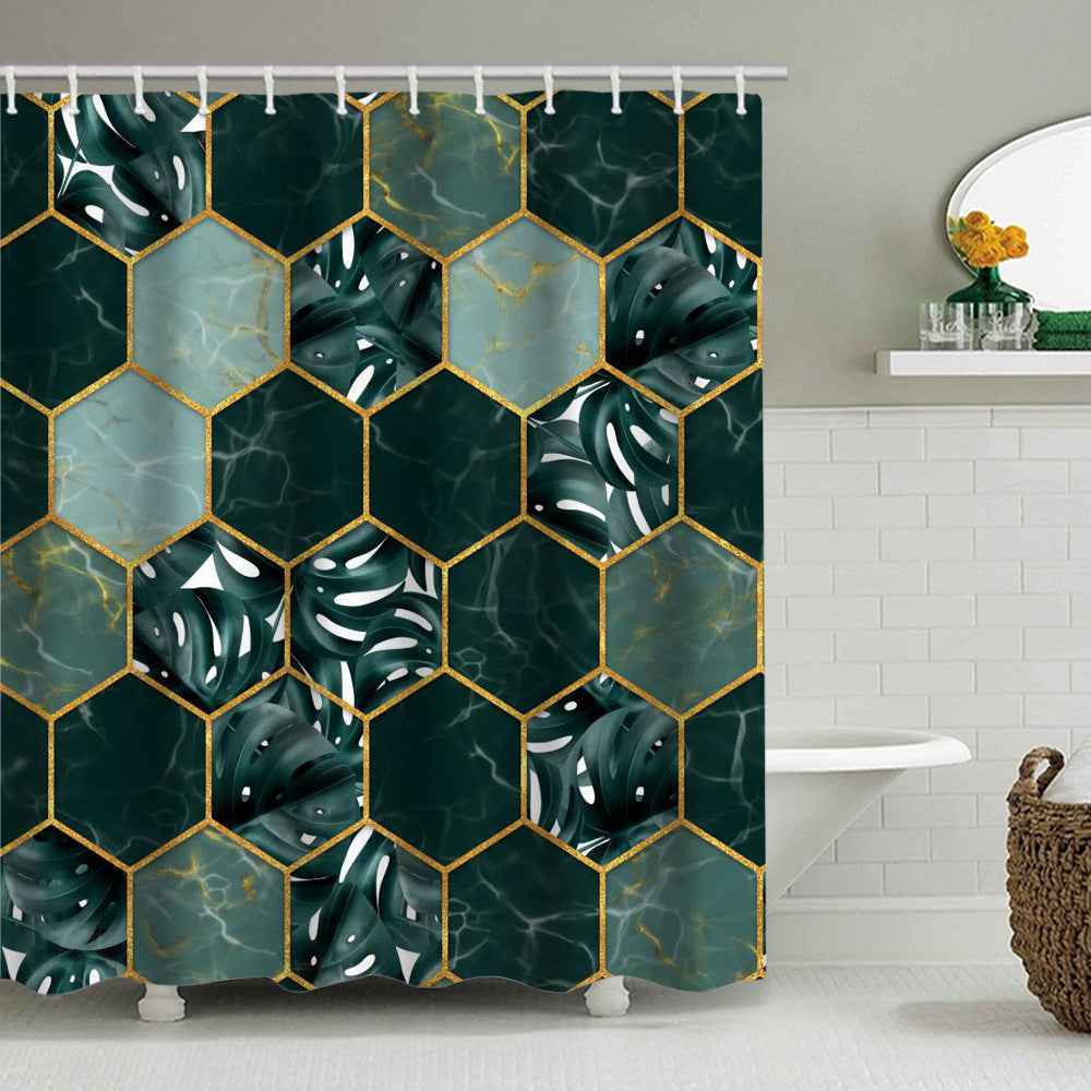 Geometric Motif Shower Curtain Stornfield
