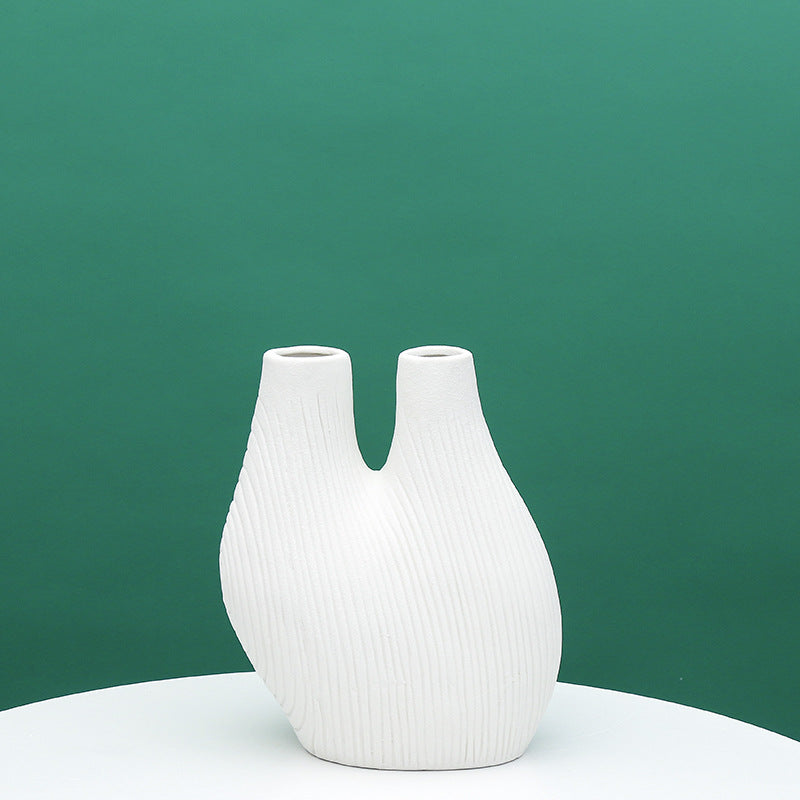 Unique Dual Chamber Ceramic Vase Stornfeild