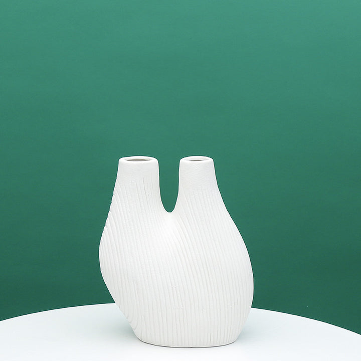 Unique Dual Chamber Ceramic Vase Stornfeild