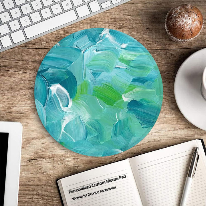 Artistic Round Desk Pad