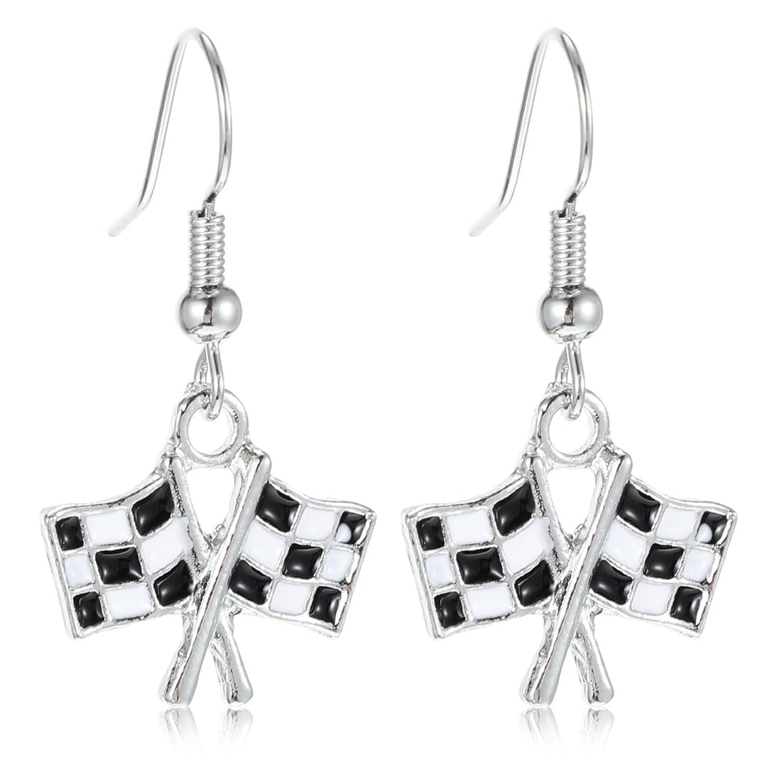 Modern Geometric Enamel Hoop Earrings Stornfield