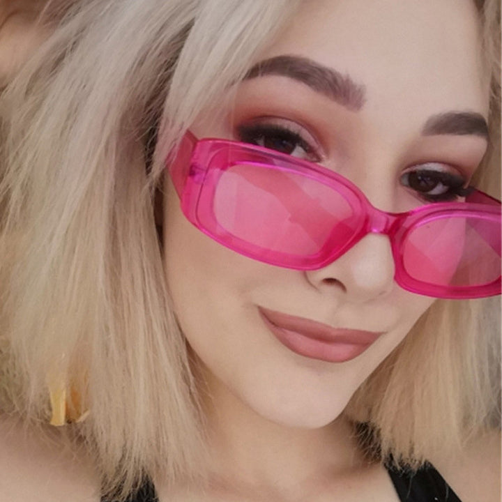 Women's stylish sunglasses with square lenses and transparent frame Stornfield
