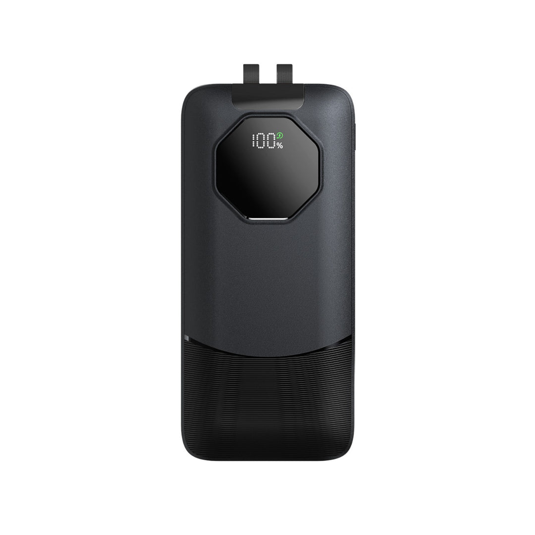 Portable power bank with water-repellent surface and digital charge status indicator Stornfield