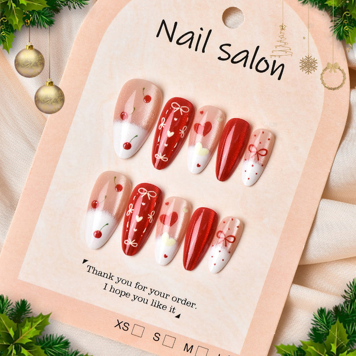 Creative Cherry-Design Press-On Nail Set Stornfield