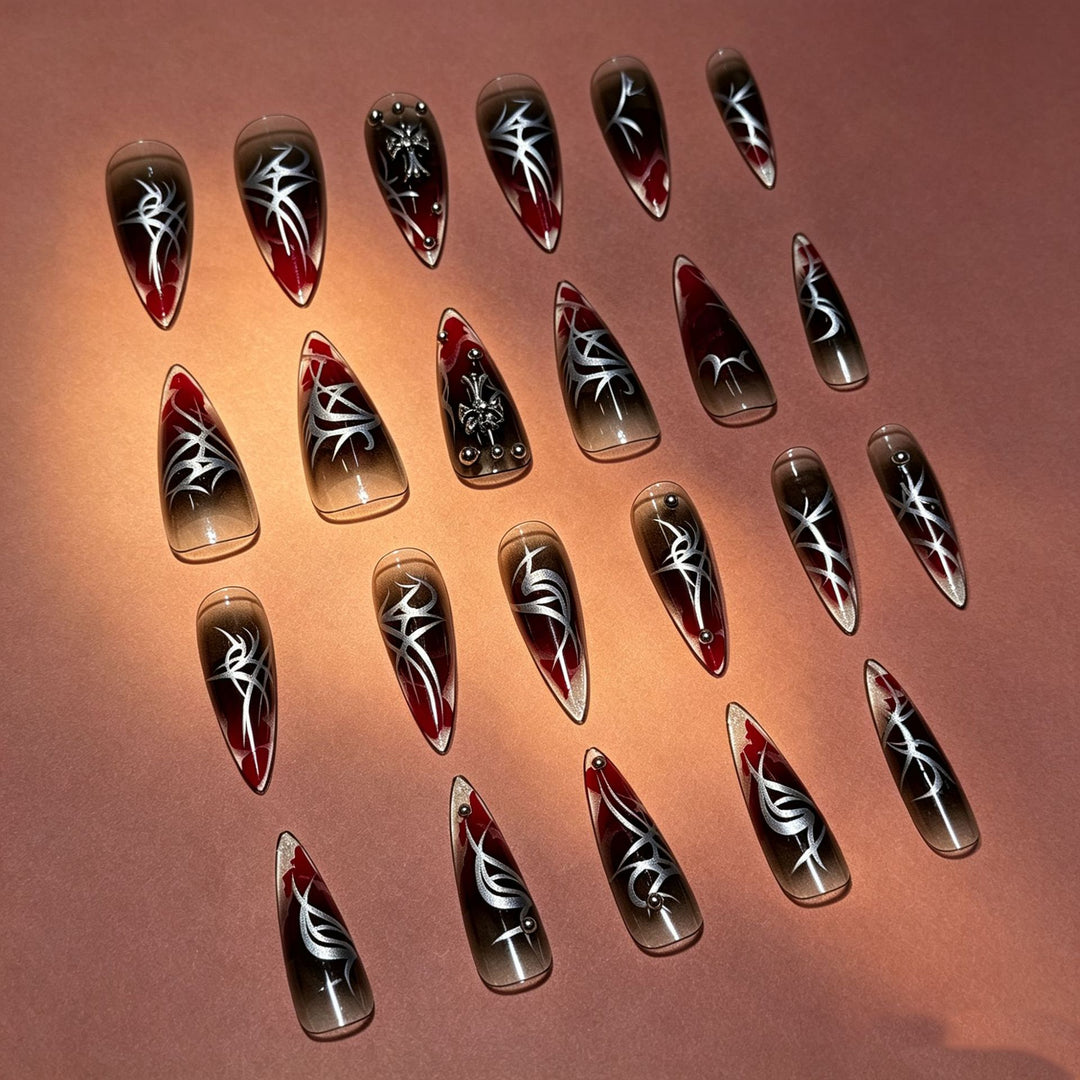 Artistic Gothic Press-On Nail Tips Stornfield