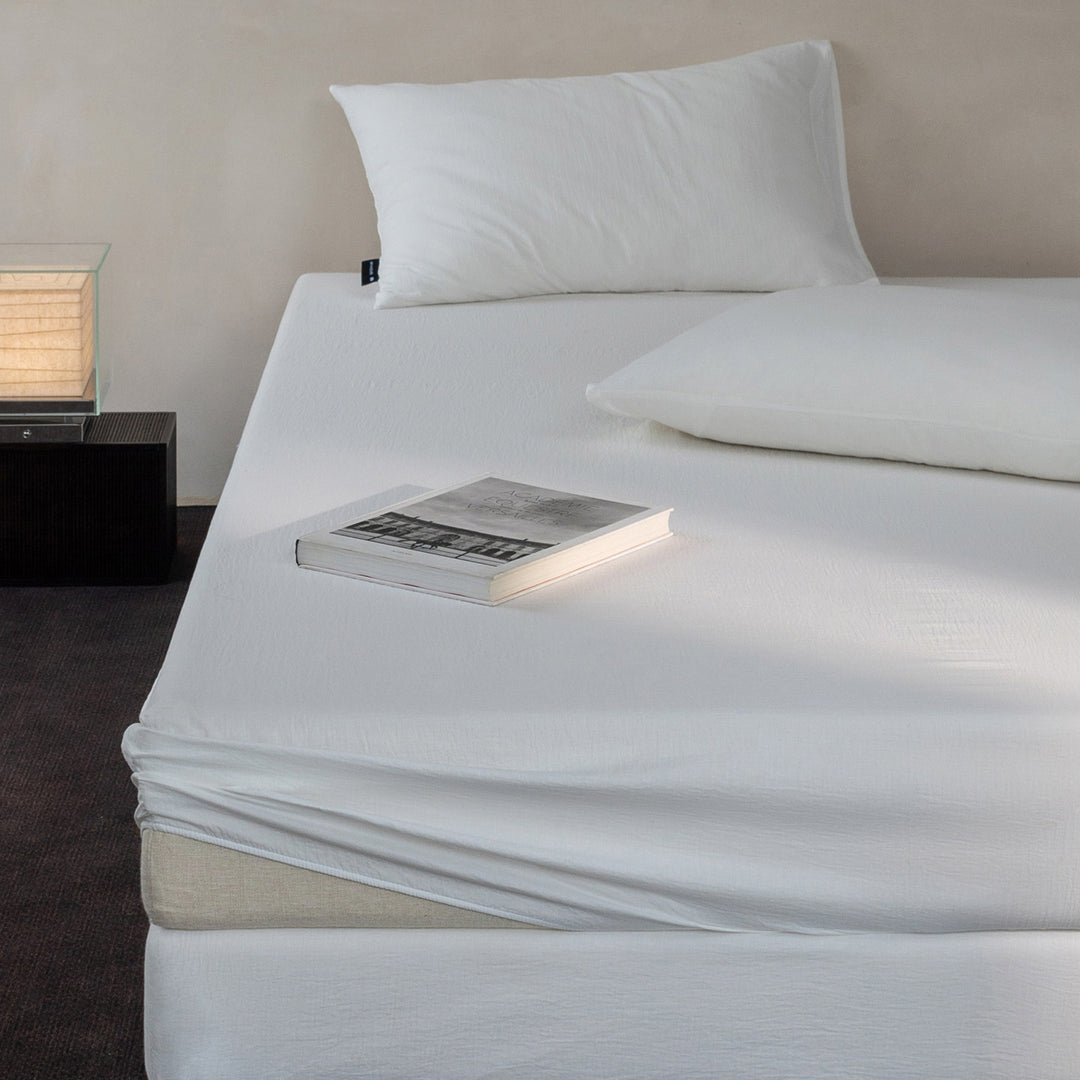 Deep-Fit Stretch Jersey Fitted Sheet Set with Elastic Skirt