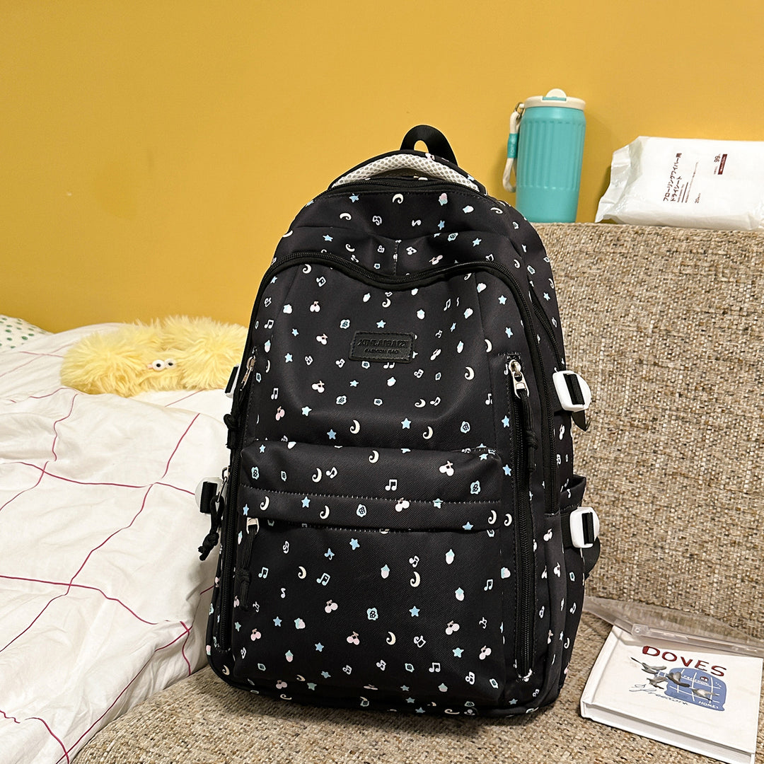 Stylish Multi-Pocket Backpack with Decorative Accents Stornfield