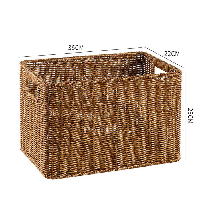Handcrafted Rectangular Wicker Storage Bin Stornfield