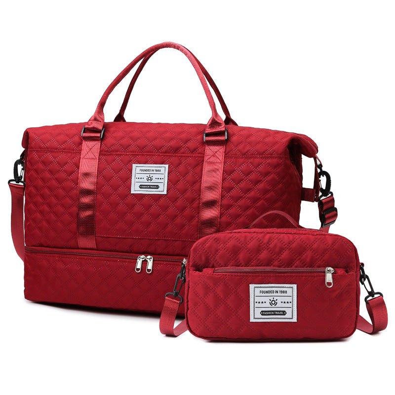 Quilted Multi-Pocket Travel Duffle Stornfield