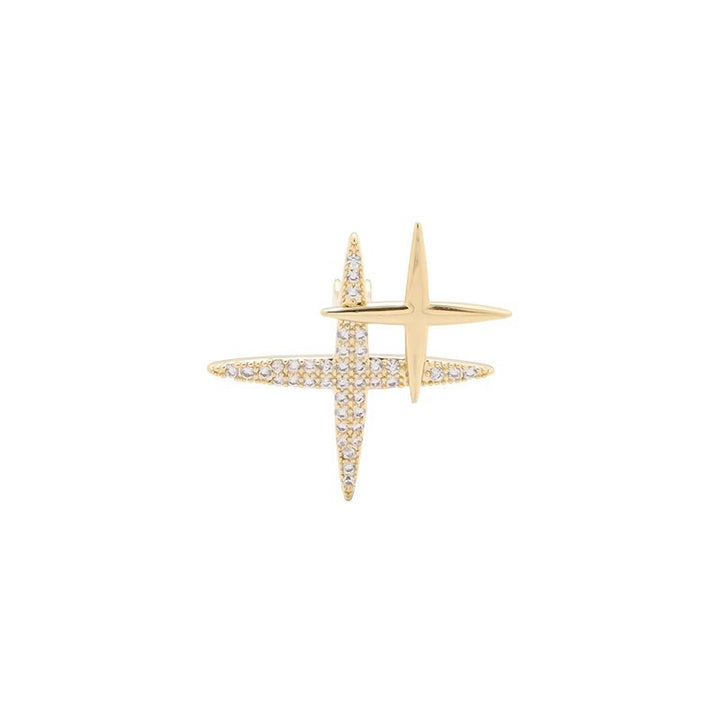 Glamorous brooch with sparkling rhinestones Stornfield
