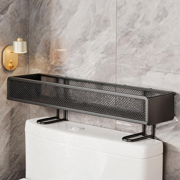 Over-Toilet Mesh Bathroom Storage Shelf Organizer