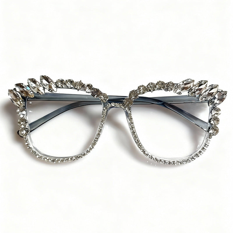 Glamorous Rhinestone-Embellished Cat-Eye Sunglasses Stornfield
