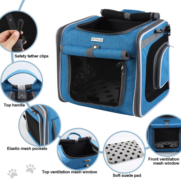 ventilated collapsible pet carrier backpack with reinforced frame Stornfield