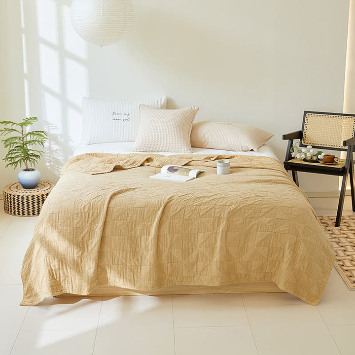Summer Cooling Breathable Textured Pure Cotton Gauze Blanket | Stornfield
