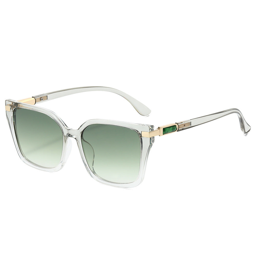 Oversized Square Frame Sunglasses with Gold Accents Stornfield