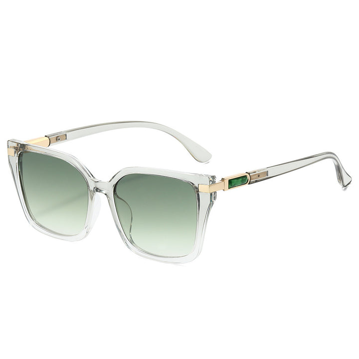Oversized Square Frame Sunglasses with Gold Accents Stornfield