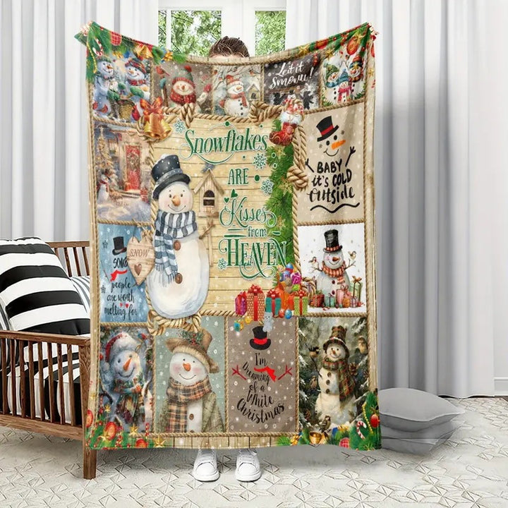 Holiday-Themed Fleece Throw Blanket