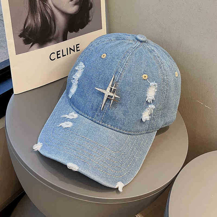 Unisex Distressed Denim Baseball Cap Stornfield 1784188338
