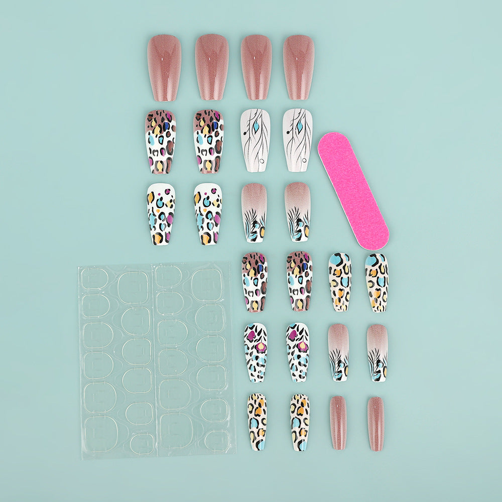 Creative Nail Art Set with Leopard and Flower Patterns Stornfield