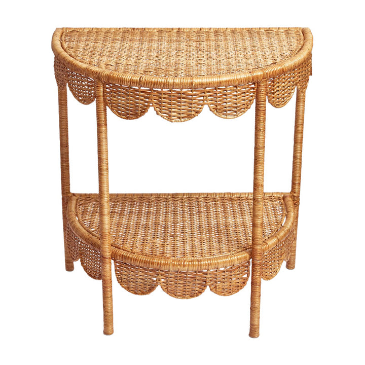 Round wicker table in vintage style Stornfield