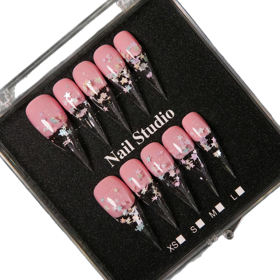 Starry Glamour Stiletto Press-On Nails