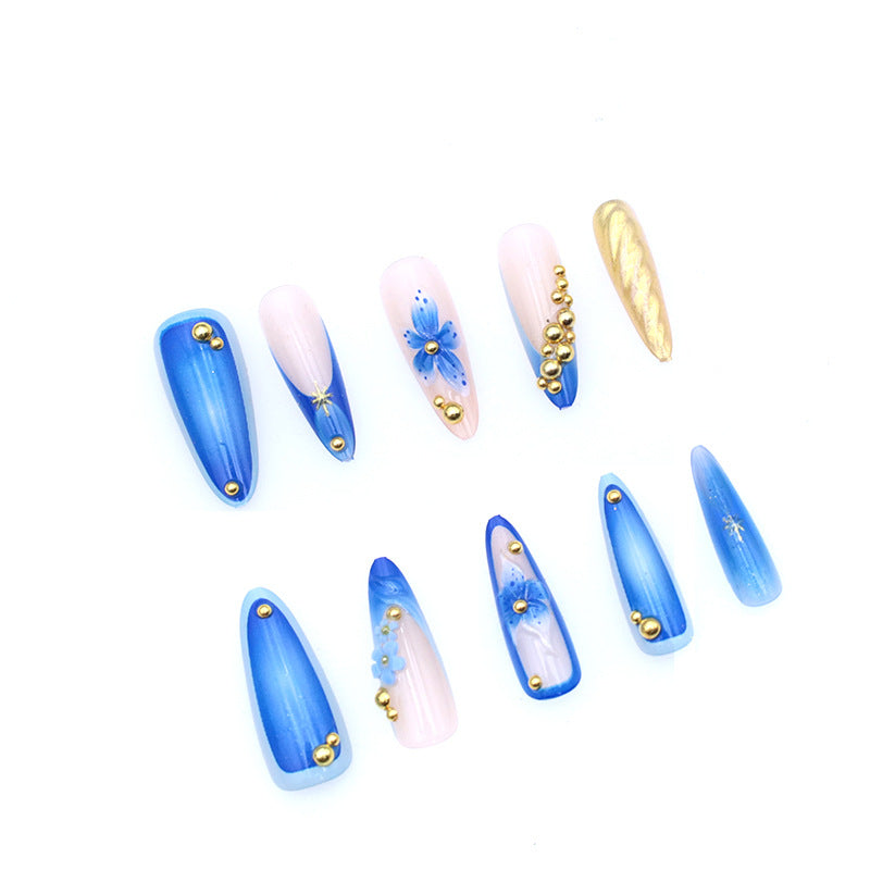 Artistic Flower and Gem Nail Enhancements Stornfield