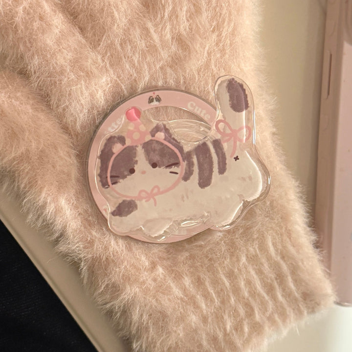 Smartphone Finger Holder in cute cat design Stornfield