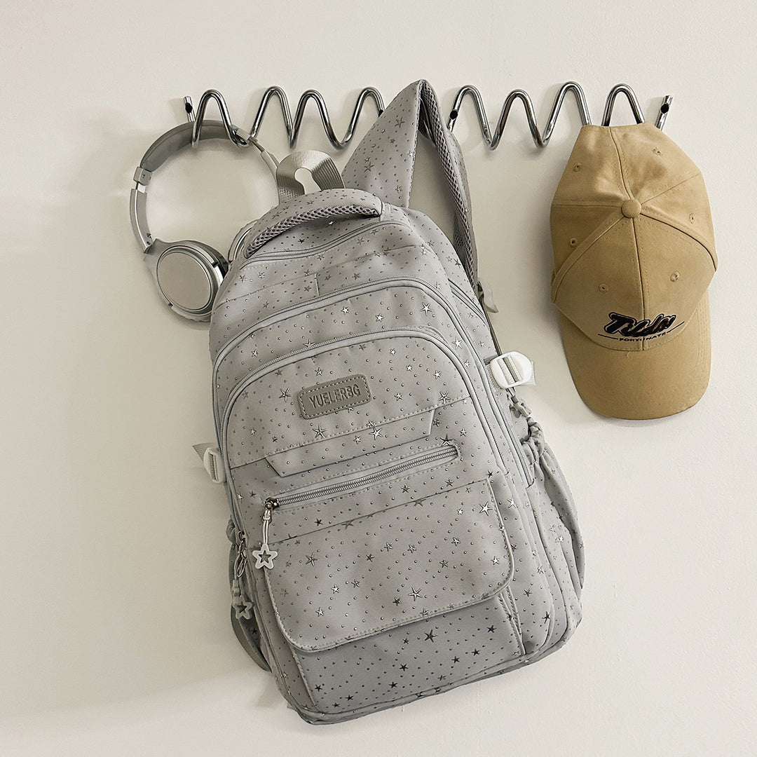 Star-Patterned Backpack with Multiple Compartments Stornfield