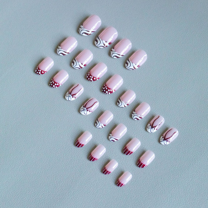 Artistic French Tip Nail Art Set  1790958142