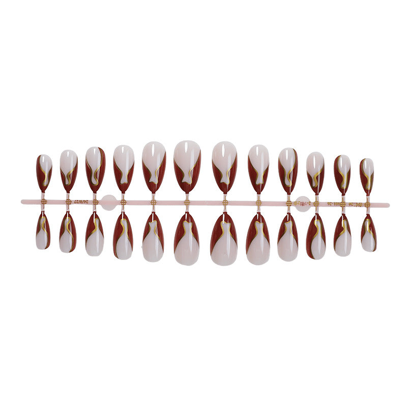 Artistic Nail Art Set with Elegant Swirl Design Stornfield