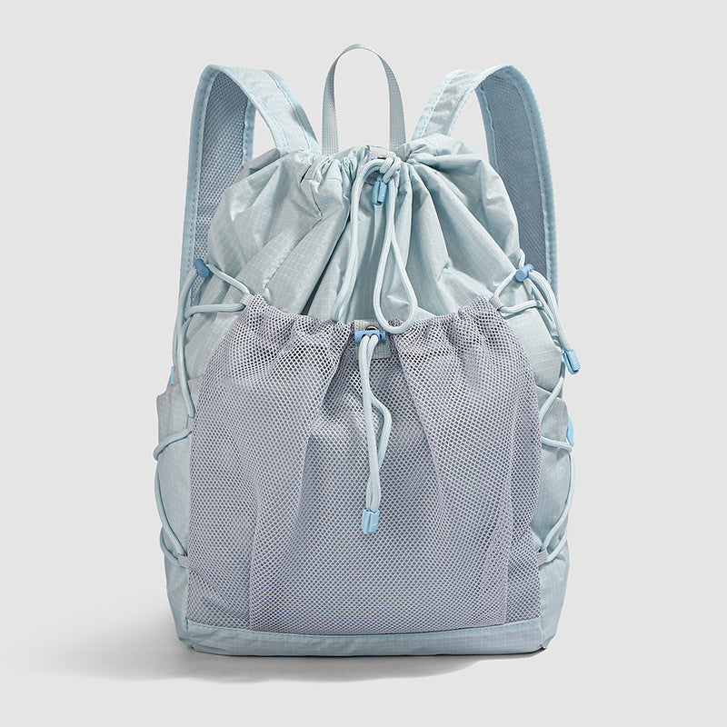 Versatile Mesh-Panel Drawstring Backpack Stornfield