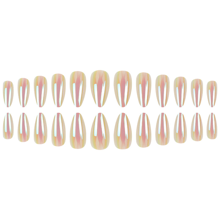 Iridescent Almond Shape Press-On Nails Stornfield