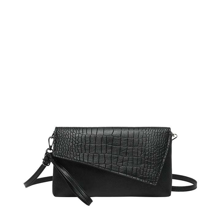 Croc-Embossed Clutch Handbag