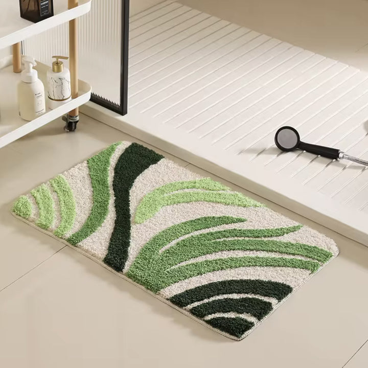 Leaf Design Bath Rug